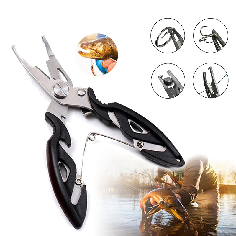 Fishing Hook Remover - Multifunctional Curved Fishing Plier Scissor Braid