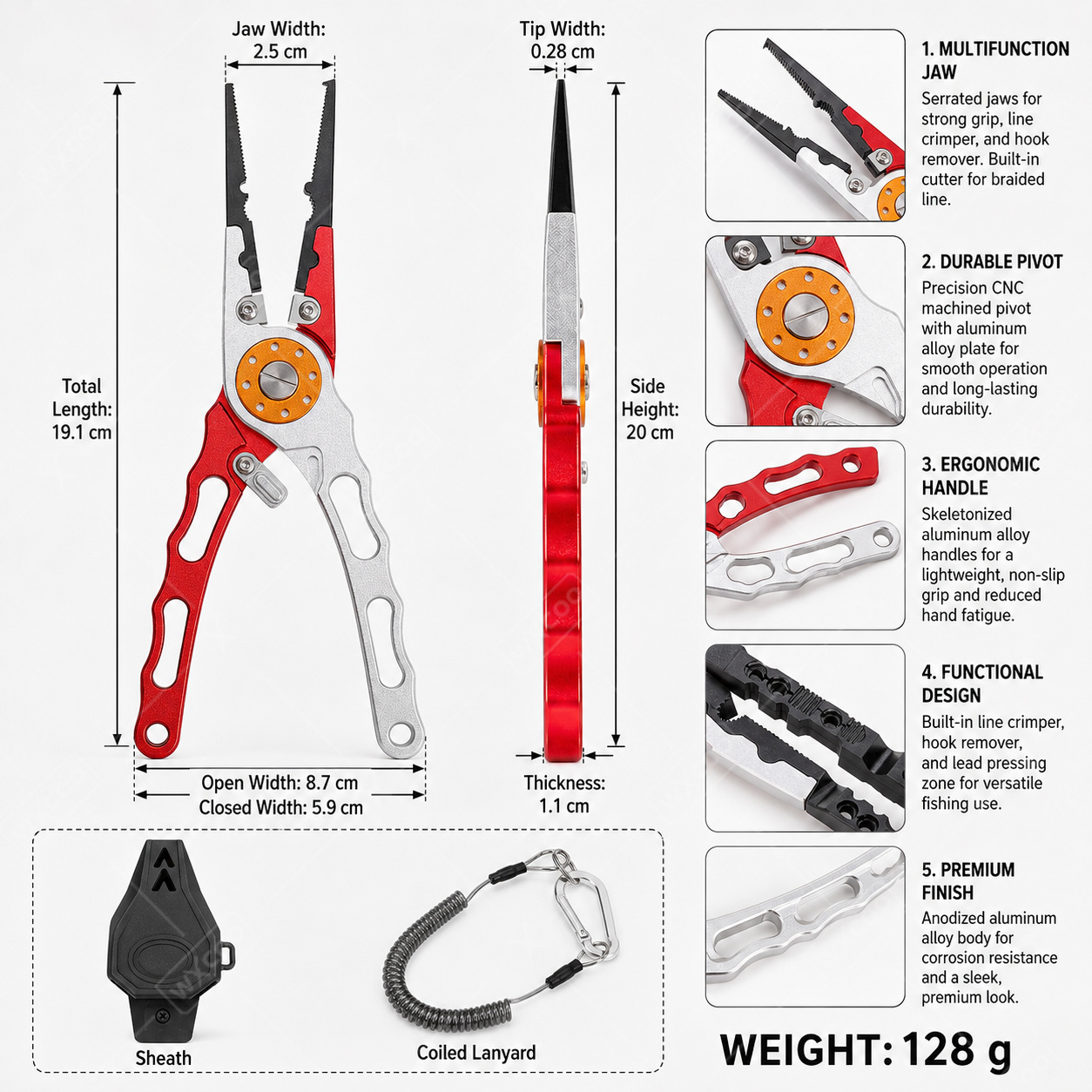 WXCOO Split Ring Pliers Hook R - огляд і ціна Fishing Hook Sharpener