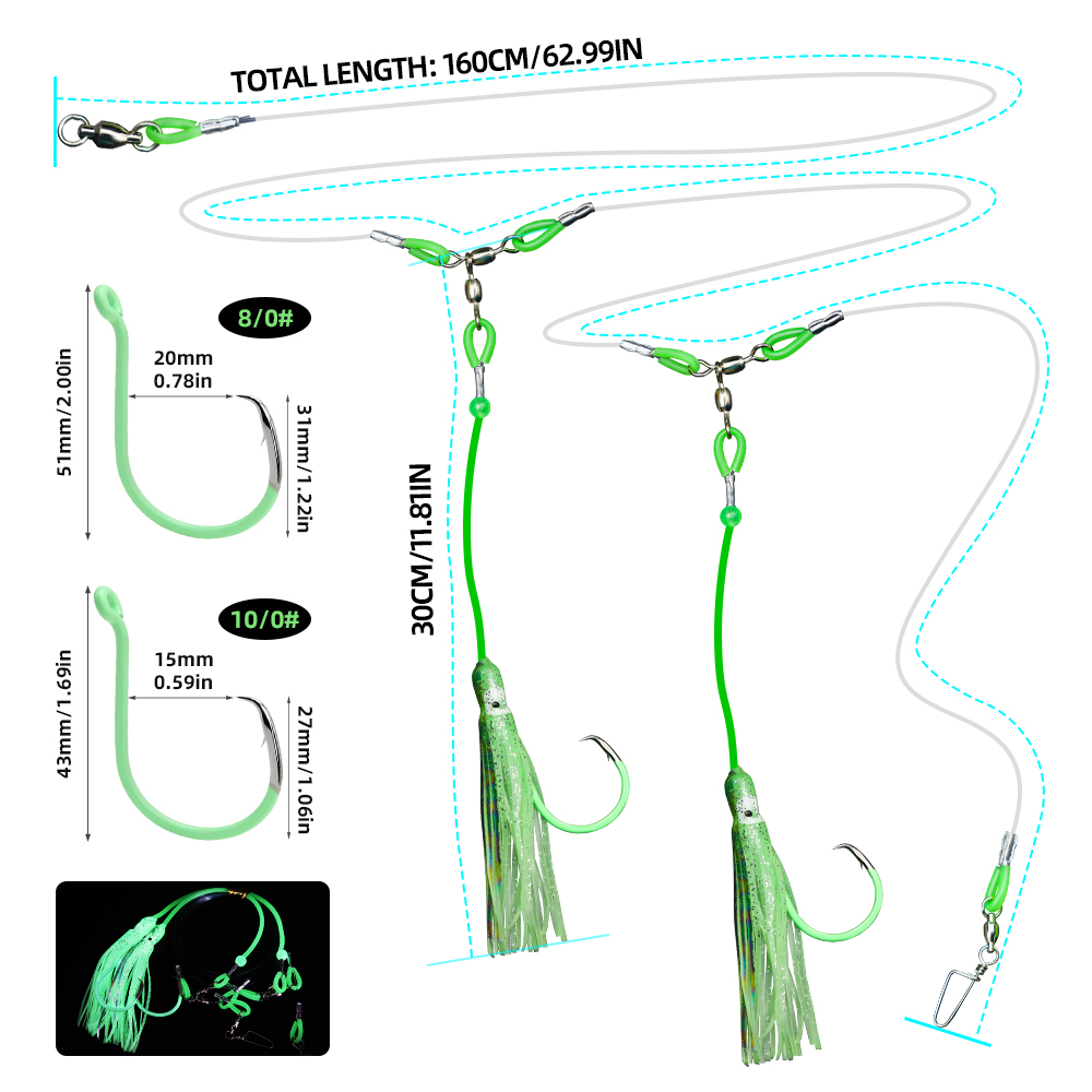 ZYZHE 1pc Deep Drop Rigs Sea F - огляд і ціна Fishing Hook Circle